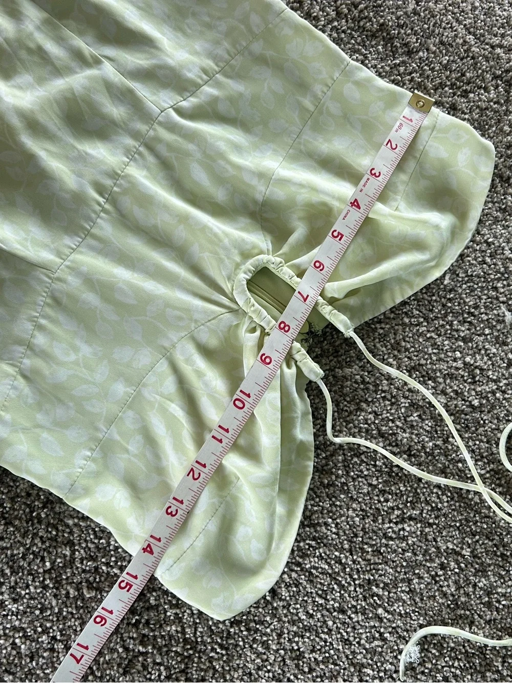 [Abercrombie & Fitch] Light Green Leaf Print Halter Dress